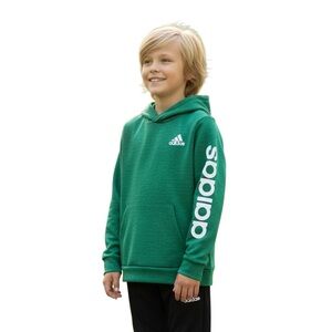 Adidas Boys Youth Pull-Over Hoodie, Green, Size: L 14/16